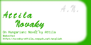 attila novaky business card